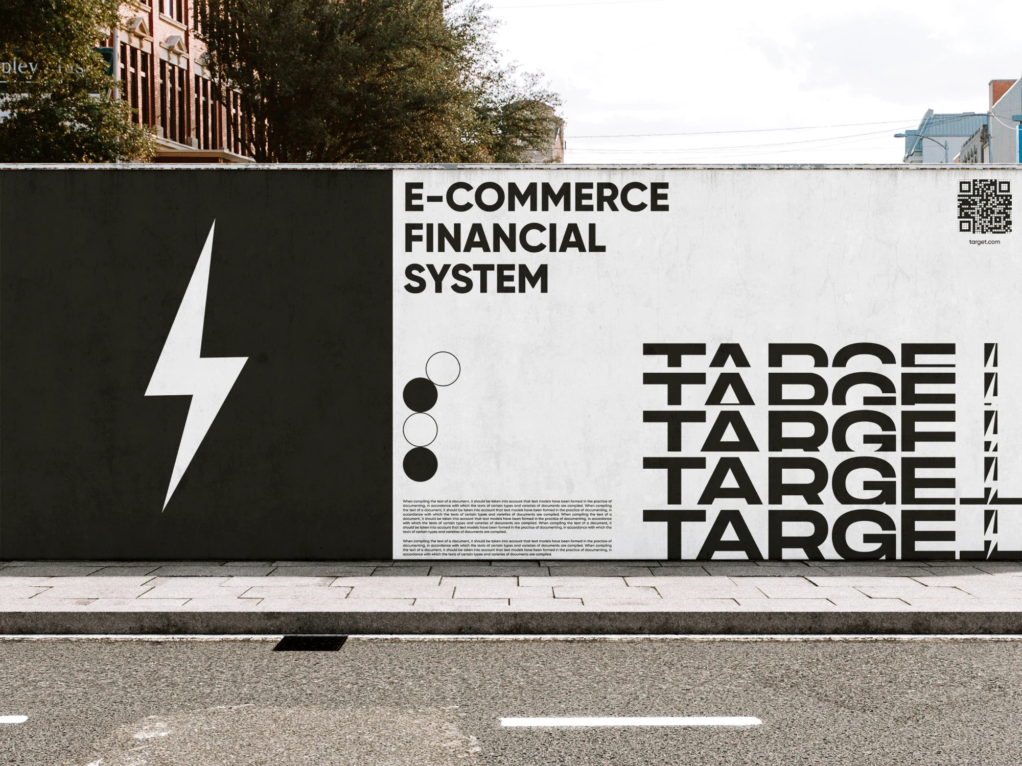Постер с айдентикой Target на городской стене
